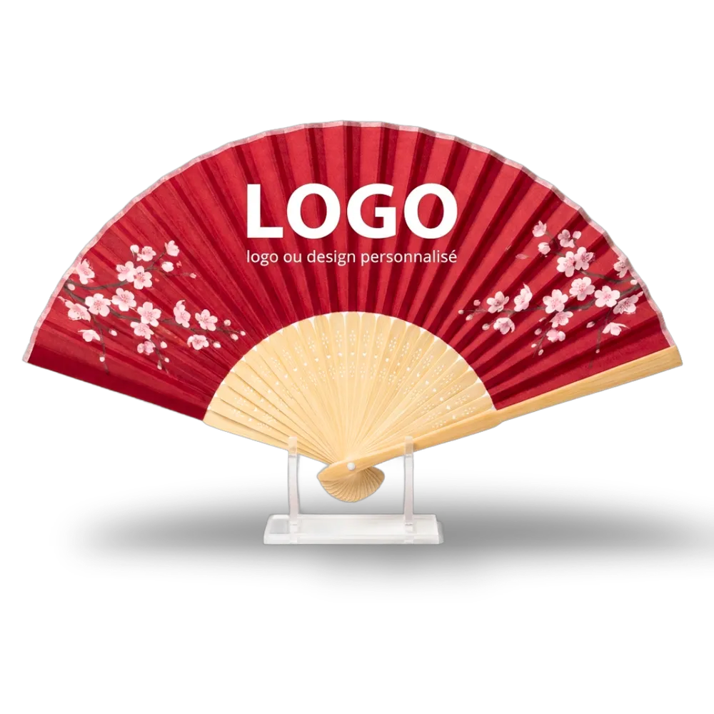 Éventail personnalisé imprimé avec un logo d'entreprise